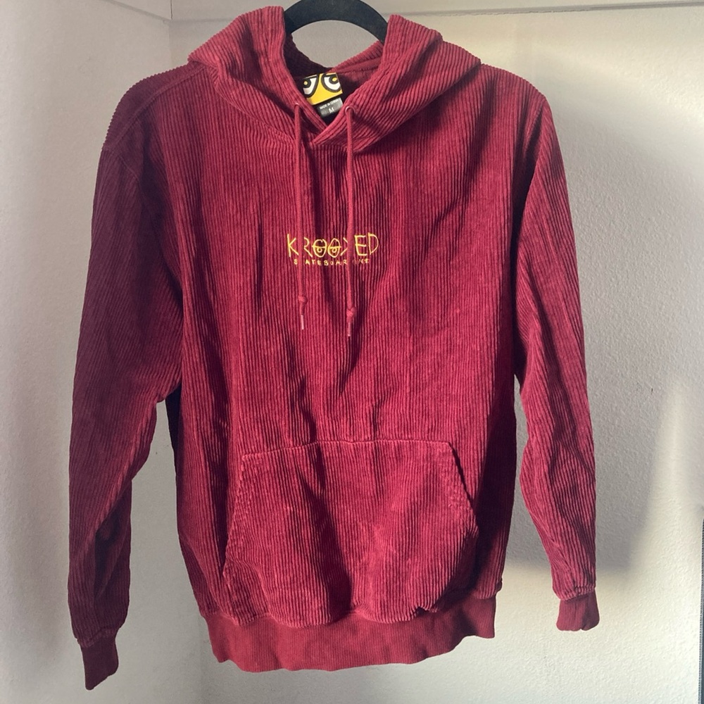 Krooked Skateboarding Burgandy Corduroy Jacket